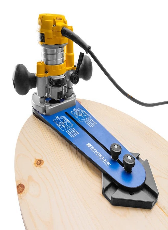 روكلر قالب قطع دائري من Rockler Ellipse Router لأجهزة التوجيه الصغيرة - قالب دائري للعلامات الصغيرة وإطارات الصور والمزيد - Image 2