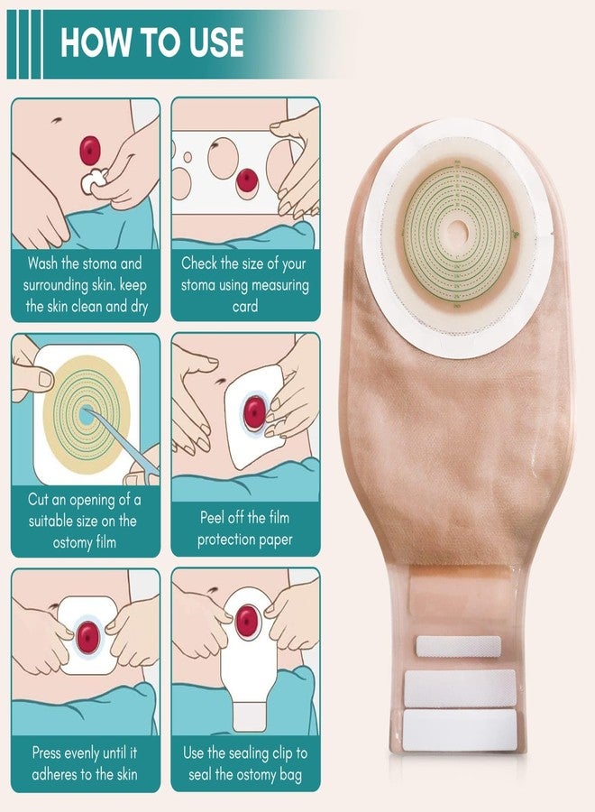 cavysharr Colostomy Bags 20 Pack, One-Piece Drainable Ostomy Pouches, 30mm-70mm Cut-to -Fit Ostomy Bags with Observation Window for Ileostomy Stoma Care., Skin - Image 4