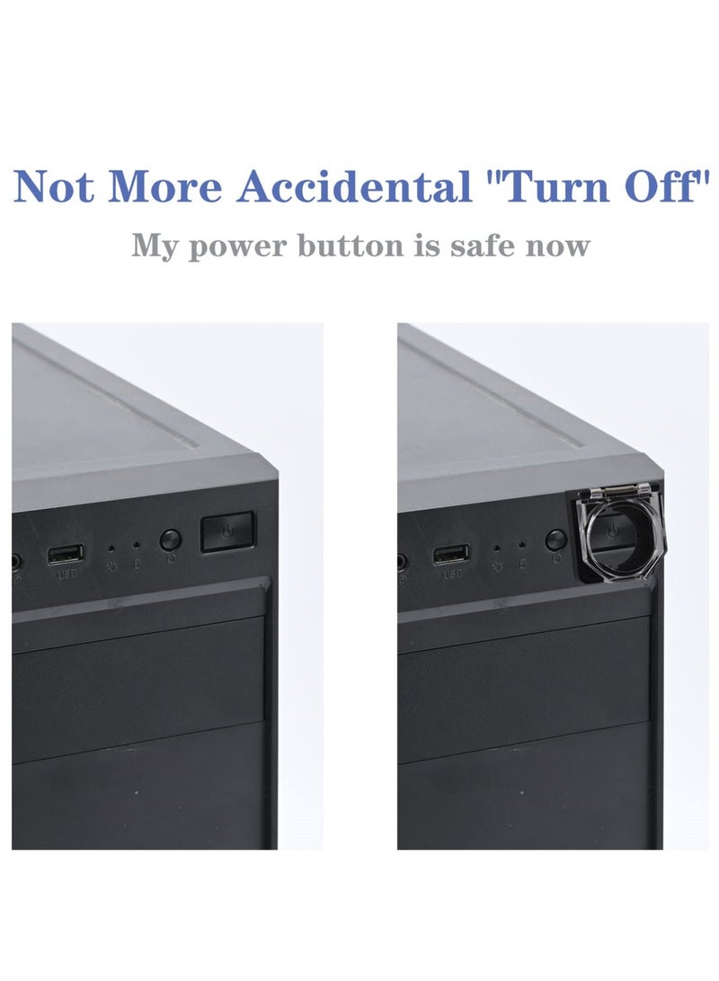 Y&D Dustproof Safety Power Push Button Switch Cover Protector - Fits 22mm Switch, Ideal for Computers, PC Desktops, 4PCS  - Image 5