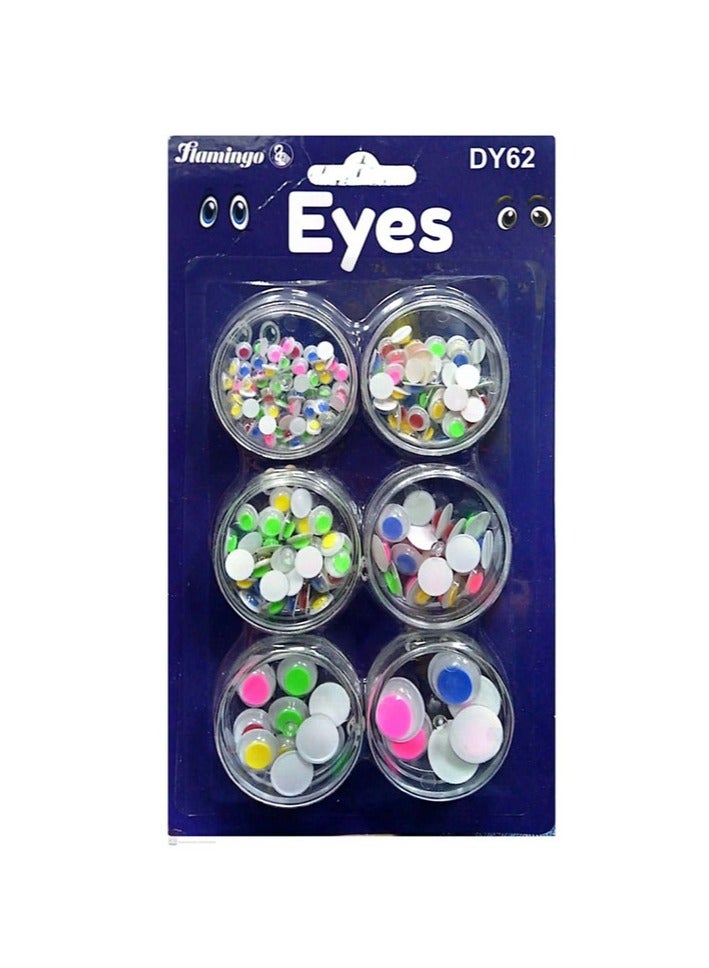 Flamingo Eyes Blister, 6 Pieces, Assorted - Image 2