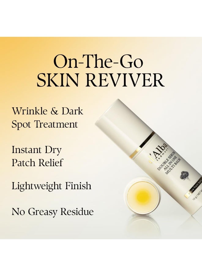 d'Alba سيروم مزدوج بالفطر الأبيض الإيطالي من بيدمونت - بلسم متعدد الاستخدامات، للعناية بالبشرة النباتية، علاج 3 في 1 مع الفطر الأبيض لتحسين الرطوبة والتجاعيد، عصا سيروم لإنهاء متألق - Image 3