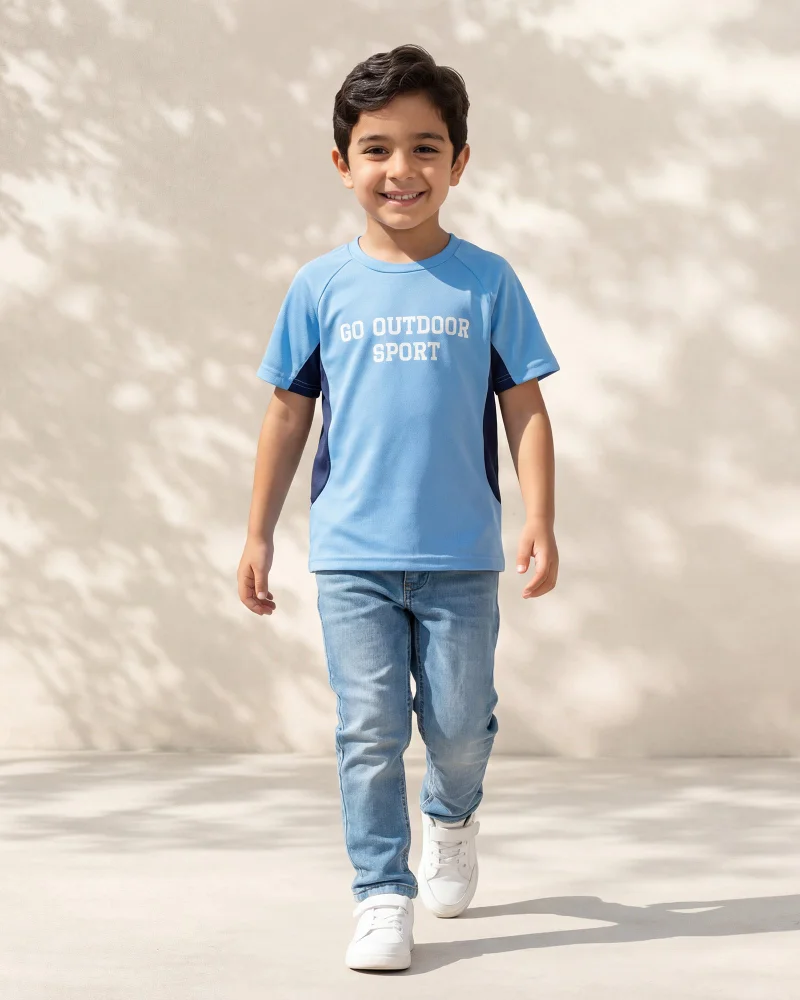 Redtag Boys Blue Active T-Shirt