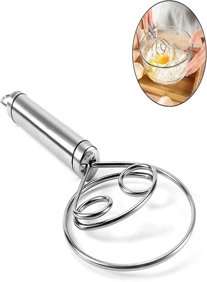 Tresta7 Stainless Steel Dough Whisk, Dough Mixer, Hand Blender for Eggs, Pastries, Bread, Pizza - Image 3