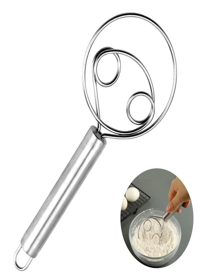 Tresta7 Stainless Steel Dough Whisk, Dough Mixer, Hand Blender for Eggs, Pastries, Bread, Pizza - Image 1