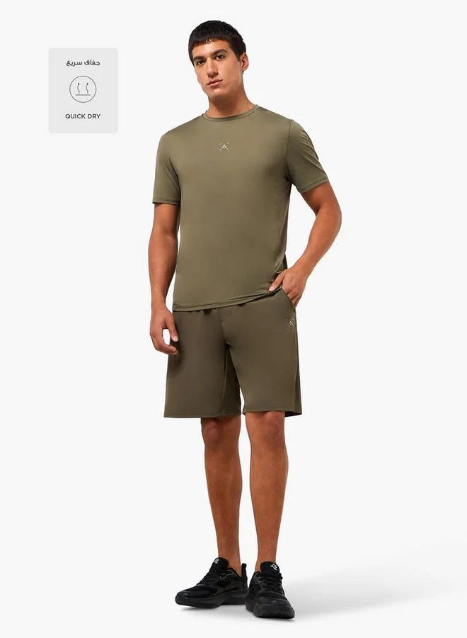 Splash Active Brown Men Performance 2 Way Stretch Shorts for Men | Best Price UAE