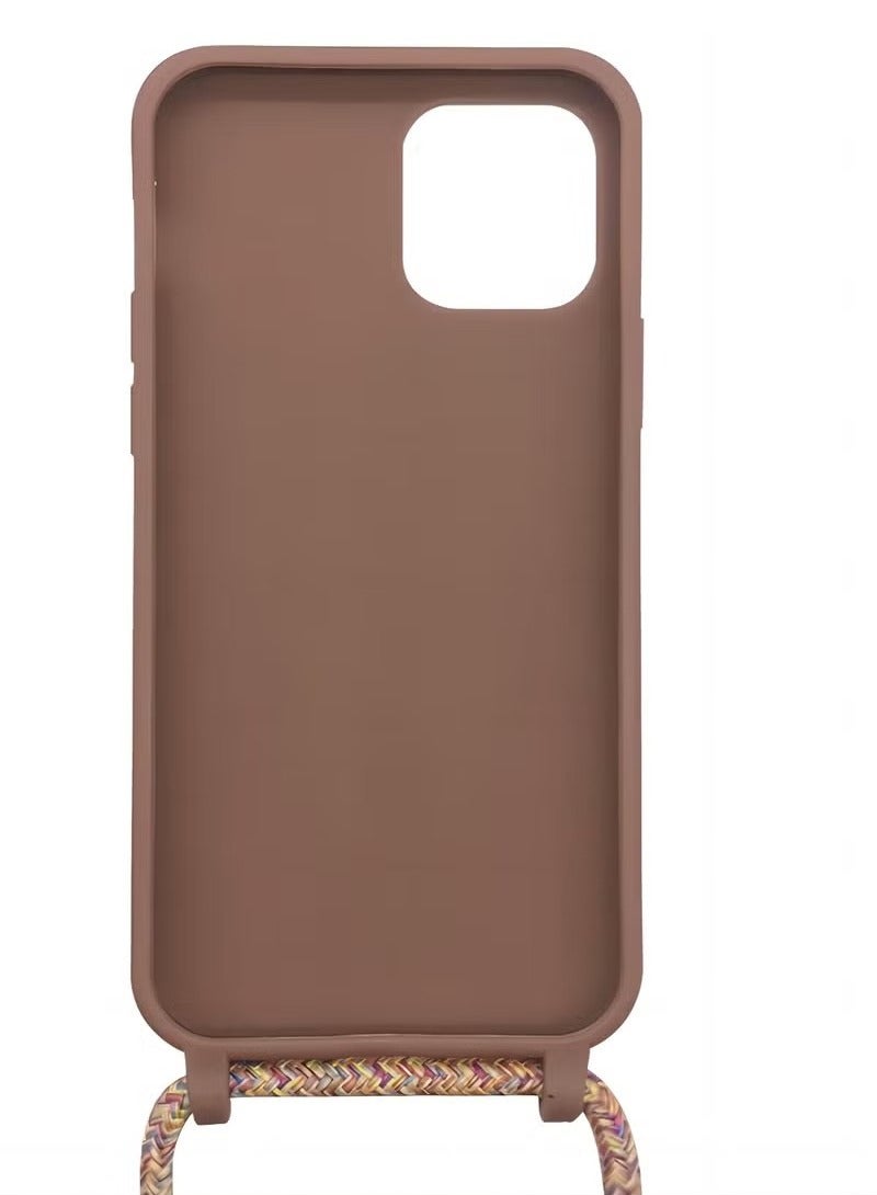 Apple iPhone 15 Pro Max Edge Case Cover With Textile Hanging Rope Brow - Image 2
