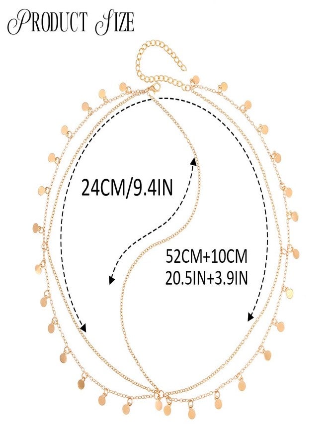 Brishow Boho Sequin Head Chain Jewelry Gold Layered Head Piece for Women - Image 5