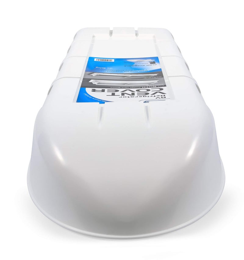 Camco RV Refrigerator Vent Cover | Features a Streamlined Low-Profile Design, Easy Installation, a Heavy-Duty Plastic Construction, and is Compatible with Dometic and Norcold Bases (21019) - Image 3