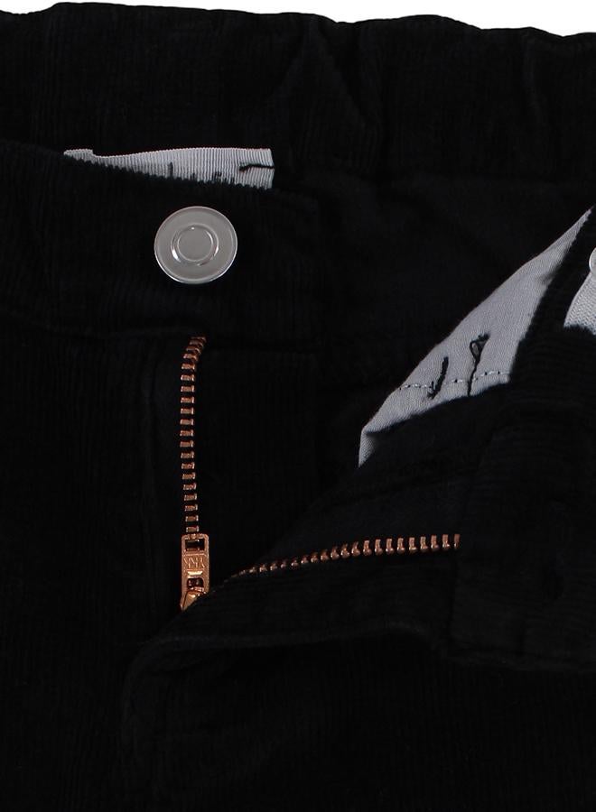 بنطلون مخمل للأولاد – أسود - Image 3