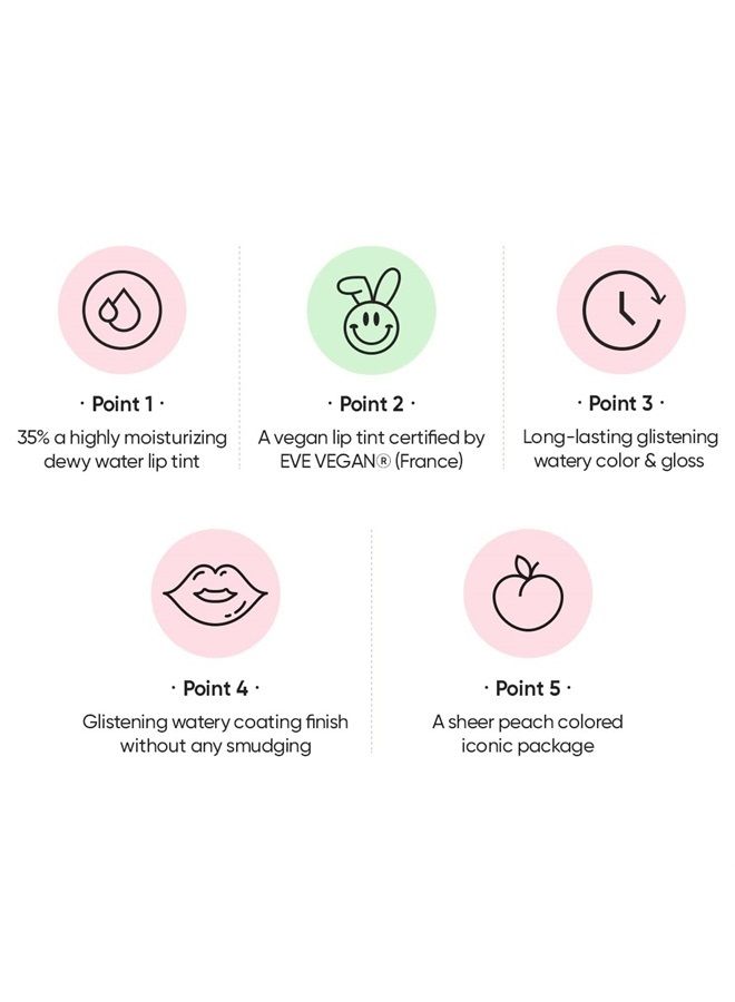 AMUSE OFFICIAL DEW TINT, Genuine Product, Korean Cosmetic, Makeup, Lipstick, Tint, Glossy, Vegan (13 DEW BOKSOONGA) - Image 1