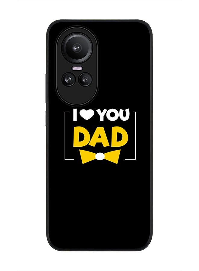 Stylizedd Rugged Black Edge case for Oppo Reno10 / Oppo Reno10 Pro, Custom Slim fit Flexible Anti Drop Thin Phone Case Cover - I Loveyou Dad - Image 1
