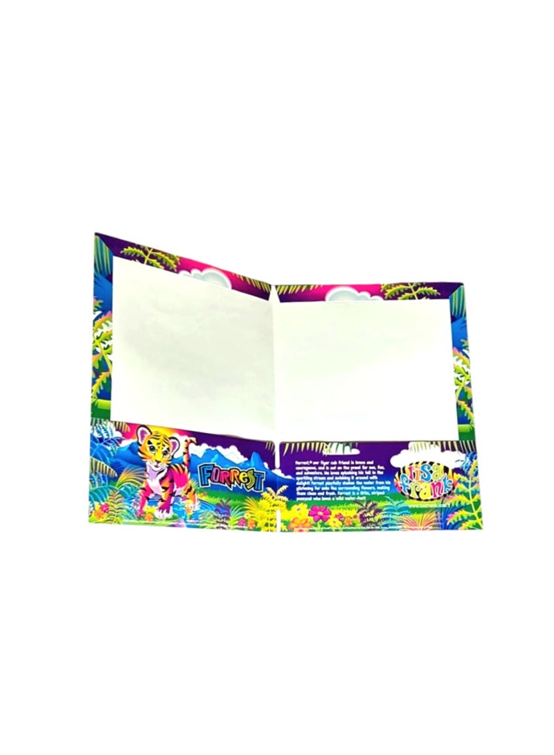 ليزا فرانك مجموعة من ٣ قطع ملف اوراق نقشة كرتون مقاس A4 32*24 - Image 2