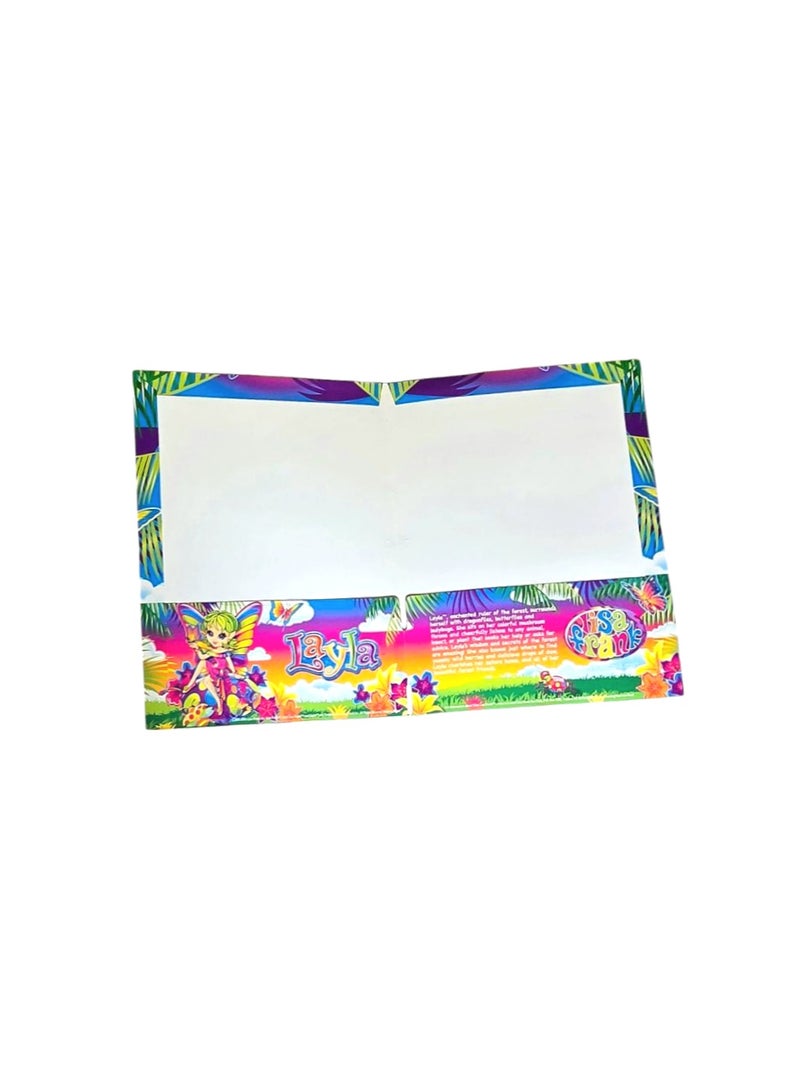 ليزا فرانك مجموعة من ٣ قطع ملف اوراق نقشة كرتون مقاس A4 32*24 - Image 3