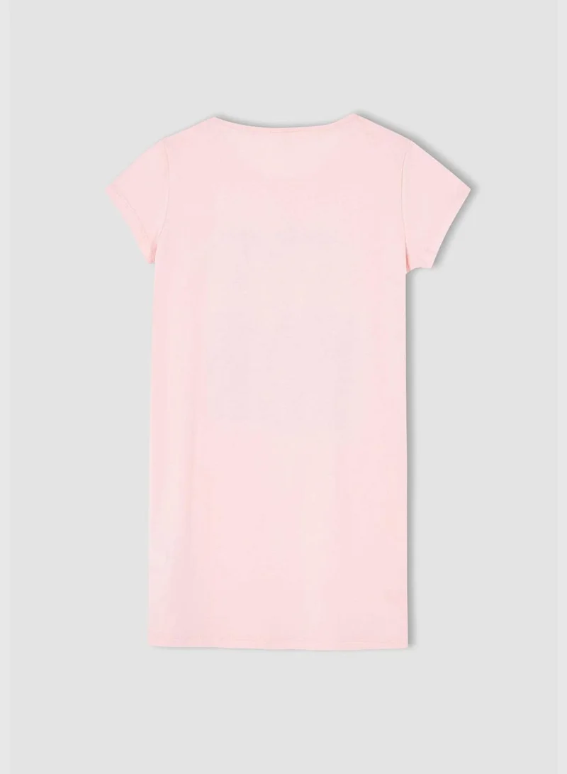 DeFacto Regular Fit Short Sleeve Unicorn Print Nightdress