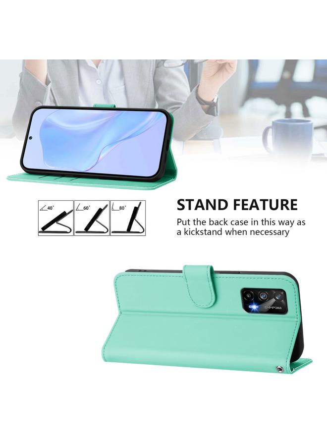 S-TOP Case For Realme GT 5G / GT Neo 5G Skin Feel Solid Color Leather Phone Case with Lanyard - Image 3