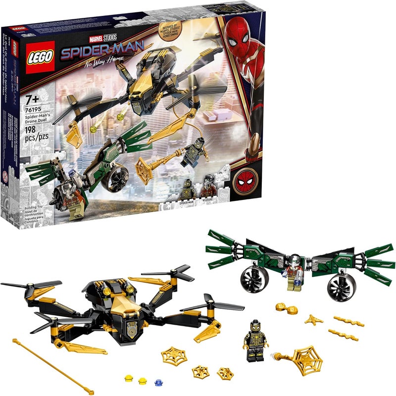 LEGO Marvel Spider-Man’s Drone Duel 76195 Building Kit (198 Pieces) - Image 1