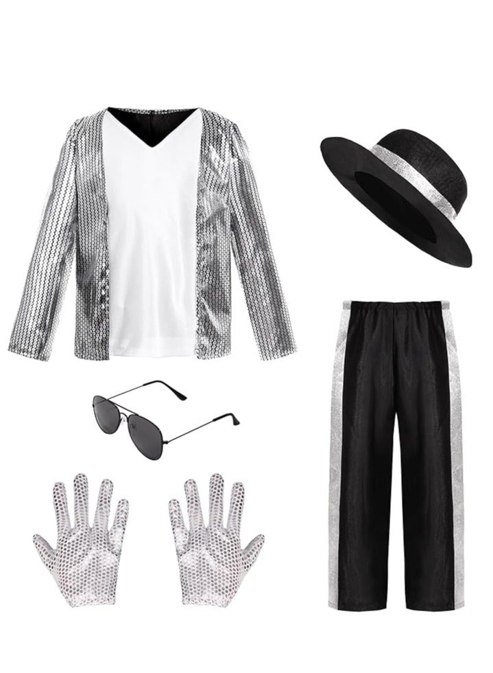 GUDOO زي نجم الرقص للأولاد من الثمانينات والتسعينات لفن الهيب هوب على المسرح للتنكر - Image 1