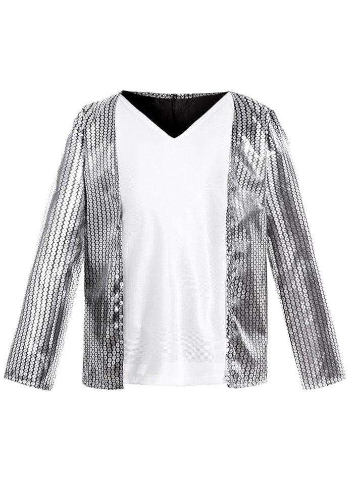 GUDOO زي نجم الرقص للأولاد من الثمانينات والتسعينات لفن الهيب هوب على المسرح للتنكر - Image 4