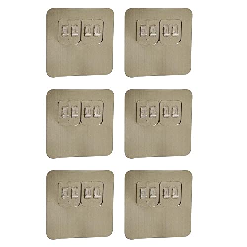 Volo Magic Adhesive Sticker For Bathroom Self Corner Shelves Pack Of 6 Pcs (Size- 6X13.6 Cm) - Plastic, Multicolor - Image 1