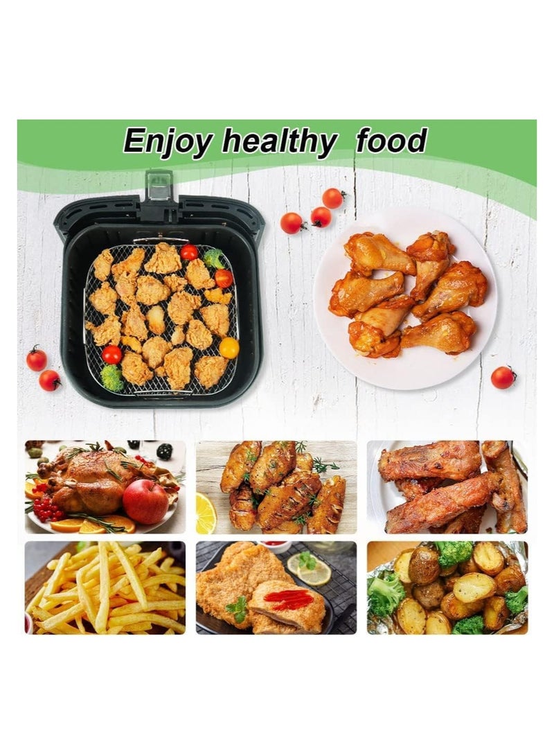 8-inch stainless steel Air Fryer Holder - Versatile dehydrator tray and dishwasher safe accessory for most air fryers and ovens - Image 2