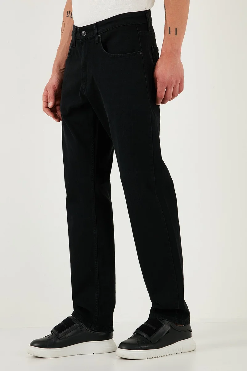 Buratti Stretch Cotton Comfort Fit High Waist Straight Leg Jeans Men's Jeans 4411S55TEXAS