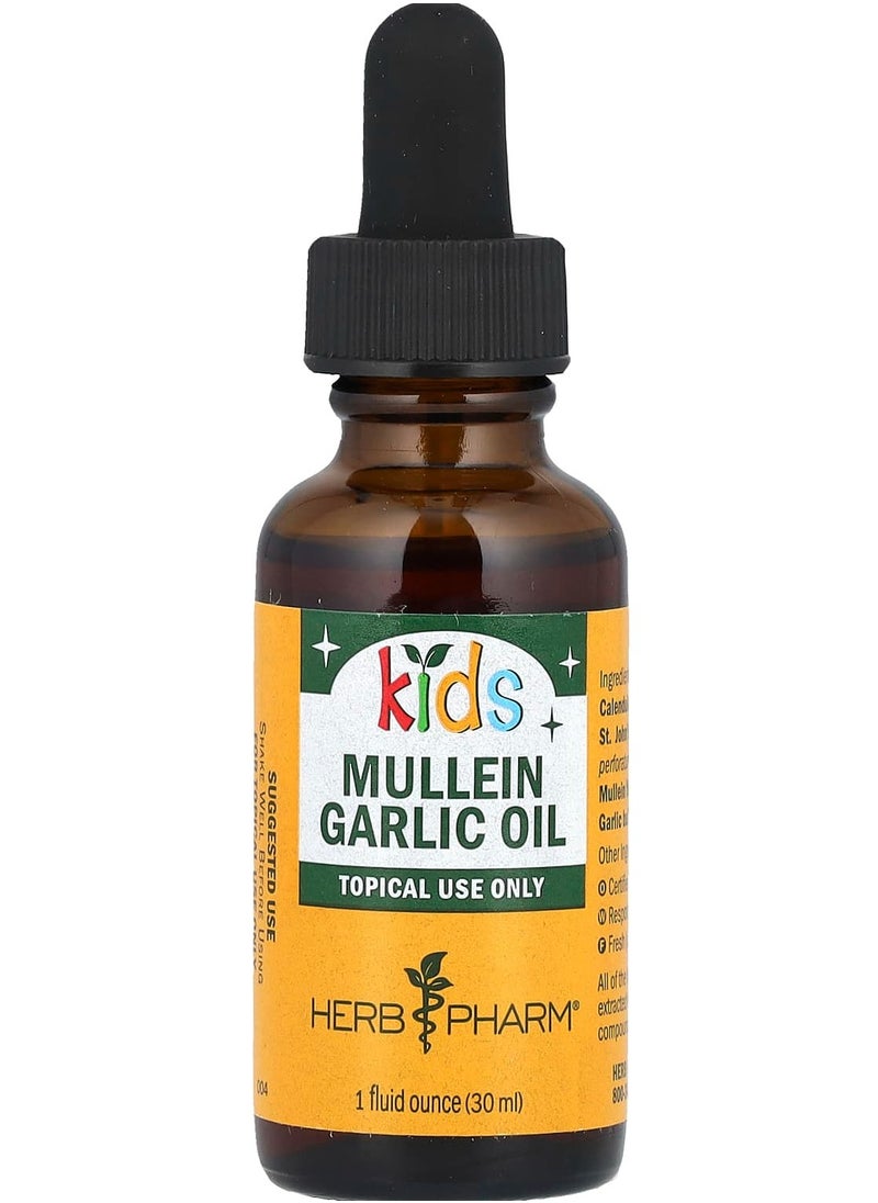 HERB PHARM Kids Mullein Garlic Oil, 1 fl oz (30 ml) 