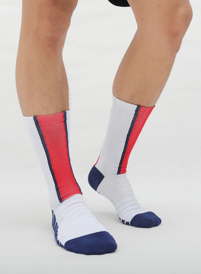 سوكس جوارب كرة قدم للرجال بمقاس 7، جوارب قصيرة غير قابلة للانزلاق، جوارب رياضية غير رسمية للتدريب الجماعي، جوارب رياضية قصيرة للرجال من القطن المبطن مع ملصقات رياضية للجري واللياقة البدنية والتدريب والملابس غير الرسمية - Image 5