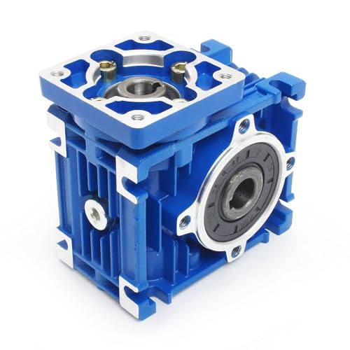 CNCTOPBAOS NMRV030 Worm Gear Reducer Speed Ratio 30:1, 60mm Flange, 14mm Output Shaft, RV30 NMRV30 Square Worm Gearbox Speed Reducer for Nema23 Stepper Motor - Image 2