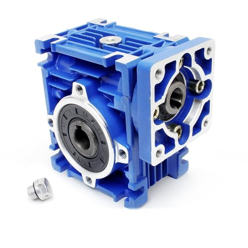 CNCTOPBAOS NMRV030 Worm Gear Reducer Speed Ratio 30:1, 60mm Flange, 14mm Output Shaft, RV30 NMRV30 Square Worm Gearbox Speed Reducer for Nema23 Stepper Motor - Image 1