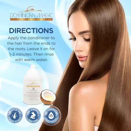 Dominican Magic Detangler Coconut-Infused Conditioner – 1 Gallon (3628ml) | Ultra-Hydrating & Strengthening | Softens, Detangles & Restores Shine for All Hair Types - Image 5