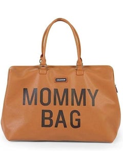 CHILDHOME Childhome The Original Mommy Bag, Large Baby Diaper Bag, Mommy Hospital Bag, Large Tote Bag, Mommy Travel Bag, Baby Bag Tote, Pregnancy Must Haves , Leatherlook Brown  - Image 1
