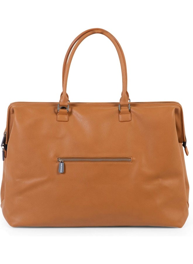 CHILDHOME Childhome The Original Mommy Bag, Large Baby Diaper Bag, Mommy Hospital Bag, Large Tote Bag, Mommy Travel Bag, Baby Bag Tote, Pregnancy Must Haves , Leatherlook Brown  - Image 2