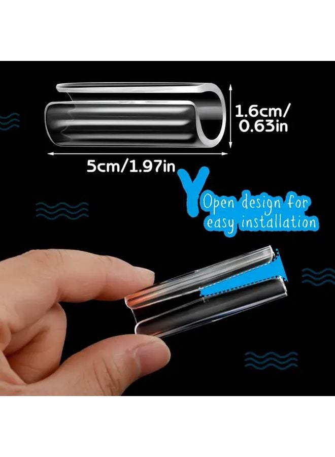 12 قطعة مشابك شراشف سرير شفافة متينة من مادة البولي بروبيلين تثبيت آمن لملاءة المرتبة - Image 4