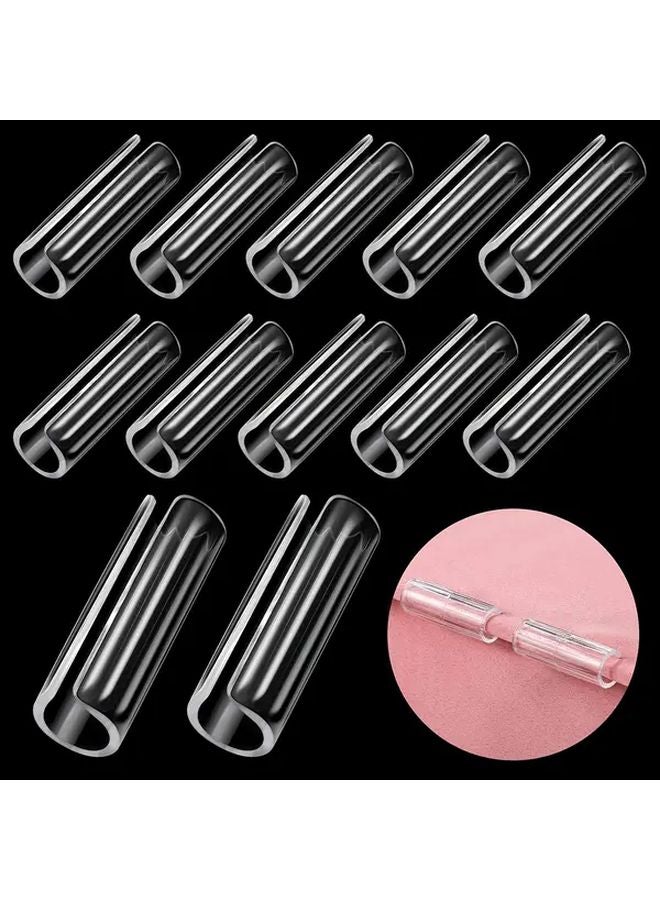 12 قطعة مشابك شراشف سرير شفافة متينة من مادة البولي بروبيلين تثبيت آمن لملاءة المرتبة - Image 2