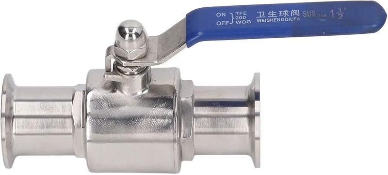 304 Stainless Steel Ball Valve With Handle 45mm Pipe OD For Flow Control - Image 2