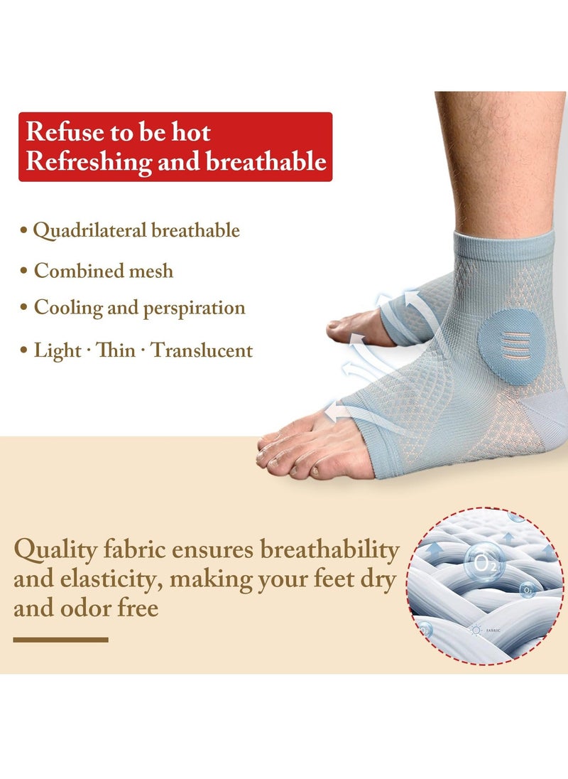 Generic - 2 Pairs Dr. Sock Soothers - Neuropathy and Plantar Fasciitis Relief Compression Socks - Anti-Fatigue Foot Sleeve for Men Women, Pain Relief Support - Size L (Purple) - Image 1