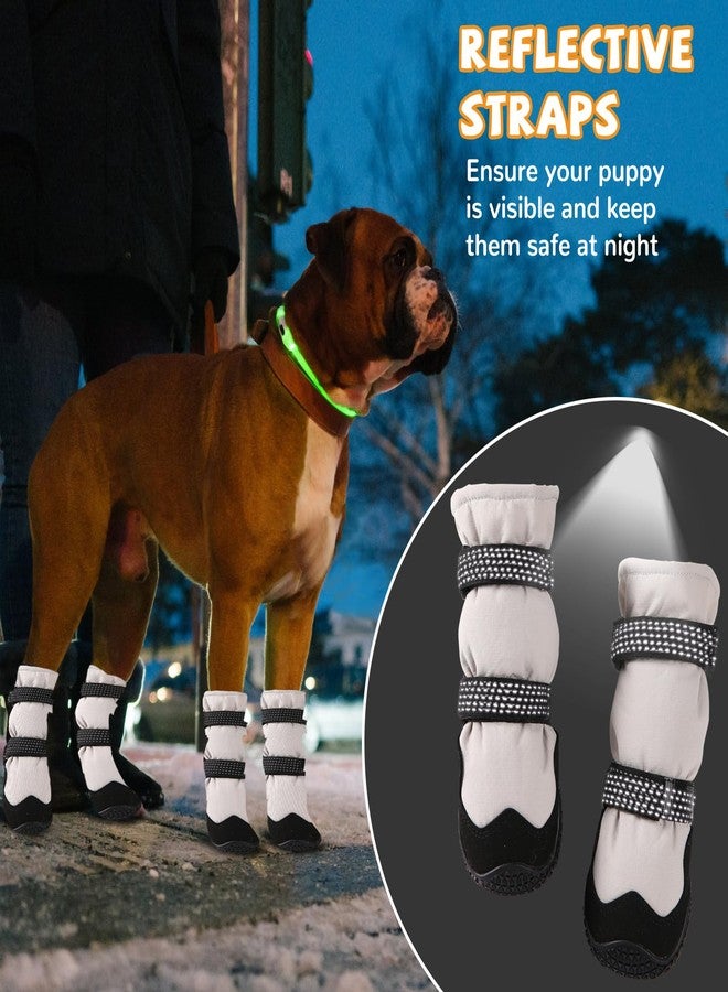 TEWIWAP Winter Dog Snow Boots with Warm Wool Lining, Dog Shoes for Large Small Medium Dogs, Dog Booties and Paw Protectors, Anti-Slip Dog Shoes with Reflective for Snow, Hardwood Floors, Hiking (Size 8) - Image 5