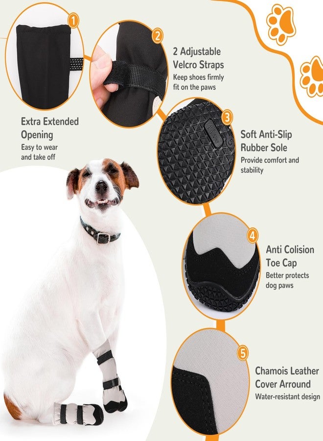 TEWIWAP Winter Dog Snow Boots with Warm Wool Lining, Dog Shoes for Large Small Medium Dogs, Dog Booties and Paw Protectors, Anti-Slip Dog Shoes with Reflective for Snow, Hardwood Floors, Hiking (Size 8) - Image 4