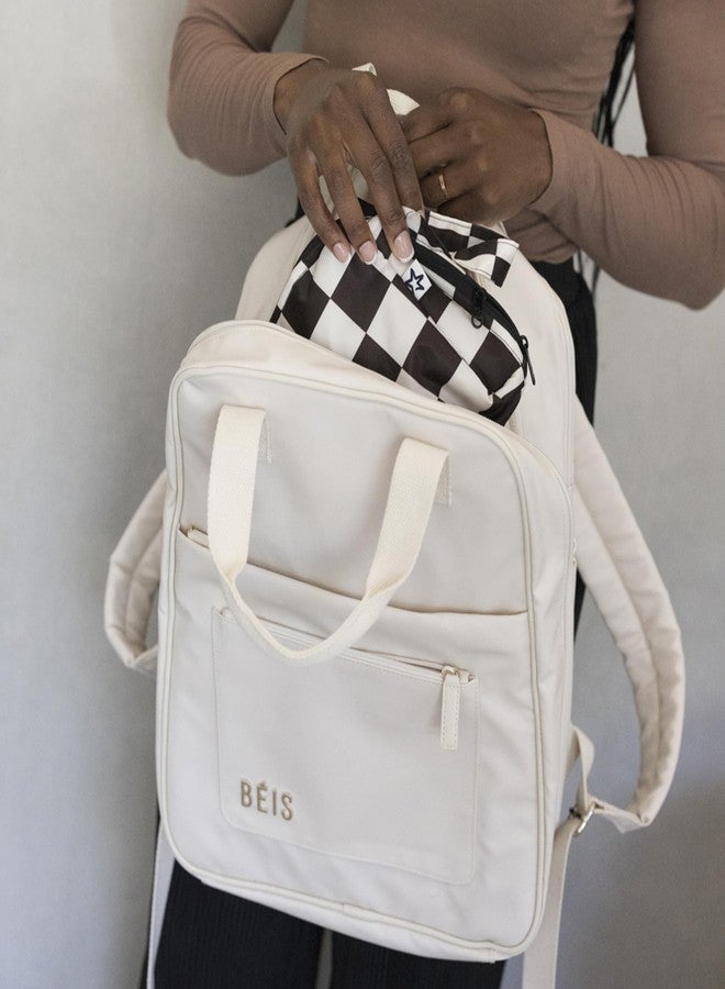 Tiny Twinkle Waterproof Travel Toiletry & Makeup Bag Organizer | Makeup Pouch with Multiple Compartments & Snap Handle for Travel | Gift for Teen Girls and Women（Black Checkers - Image 5