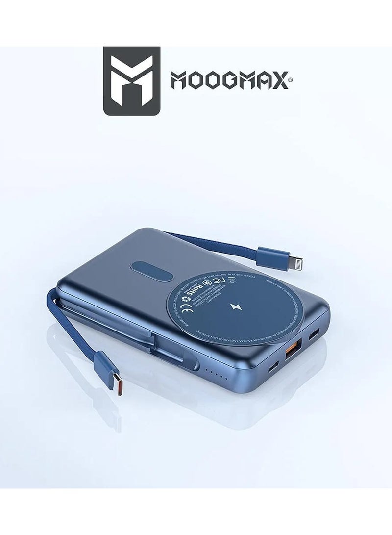 MOOGMAX MOOGMAX TRUNK SERIES RETRO (GOME) High-Speed 22.5W Wireless Charging Power Bank – MOOGMAX GOME with 15W Output and Magnetic Design - Image 3