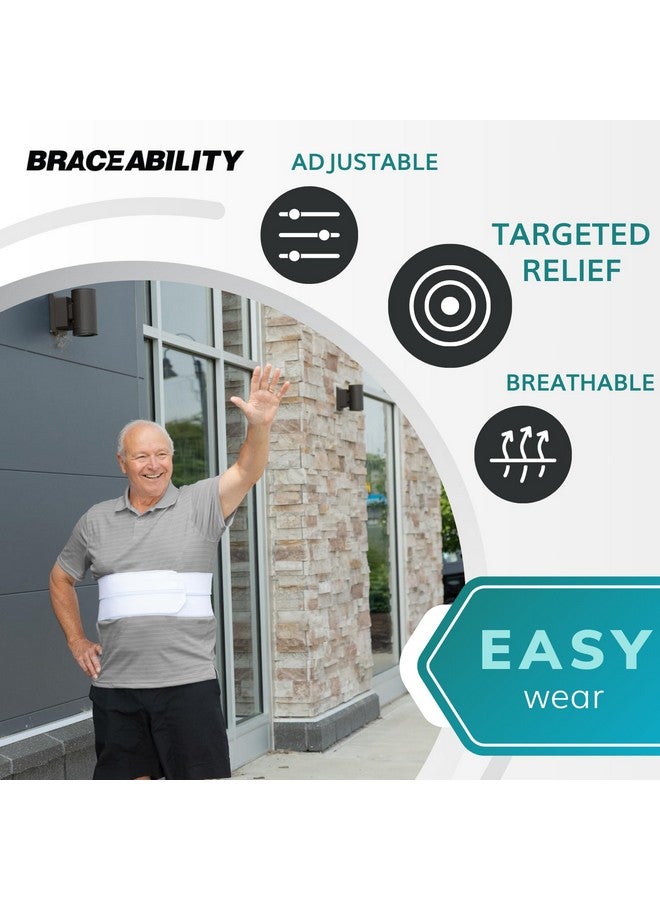 BraceAbility Broken Rib Brace for Cracked Ribs - Women's Rib Cage Support Belt for Bruised, Fractured or Dislocated Ribs Protection, Compression Wrap and Chest Support (Universal Female) - Image 3