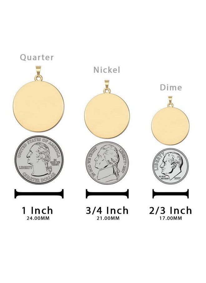 PicturesOnGold.com Saint Dymphna Round Religious Medal Sterling Silver 2 3 X 2 3 Inch Medal Only  - Image 2