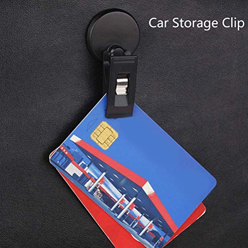 igersaw 2Pcs Car Note Pad Holder, 18 * 10 * 3 Car Parking Ticker Holder Memo Holder Car Clip Windscreen Holder Self Adhesive Tickets Clips (Black) - Image 3