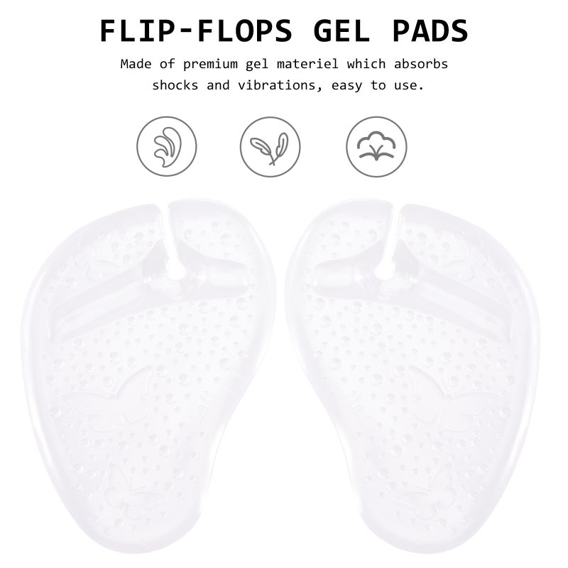 3 Pairs -Flops Gel Cushions Pad Forefoot Pads Sandal Front Cushions - Image 4
