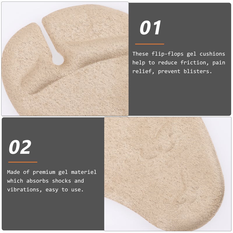 3 Pairs -Flops Gel Cushions Pad Forefoot Pads Sandal Front Cushions - Image 3