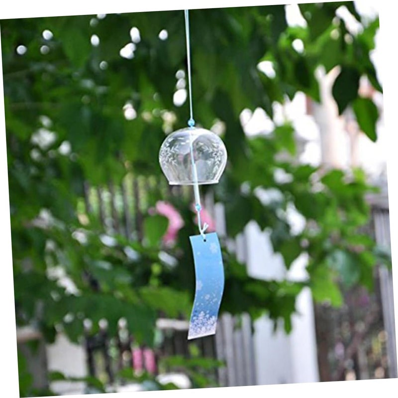 Japanese Handmade Glass Snowflake Wind Bell Vibrant Blossom Design for Living Room Dec - Image 2