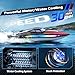 jogpun 30KMH RC Remote Control Boat with 7 LED Light Modes Waterproof Electric Fast Speed Boat for Adults Kids 812 Lake Pool Water PlaySelfrightingDemoWater Cooling20MinsLow Battery Alert24GhzRed - Image 2