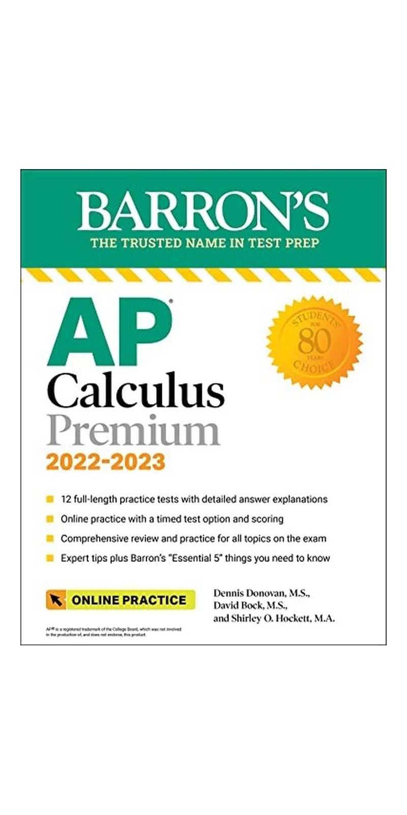 AP Calculus Premium, 2022-2023: 12 Practice Tests + Comprehensive Review + Online Practice - Image 1