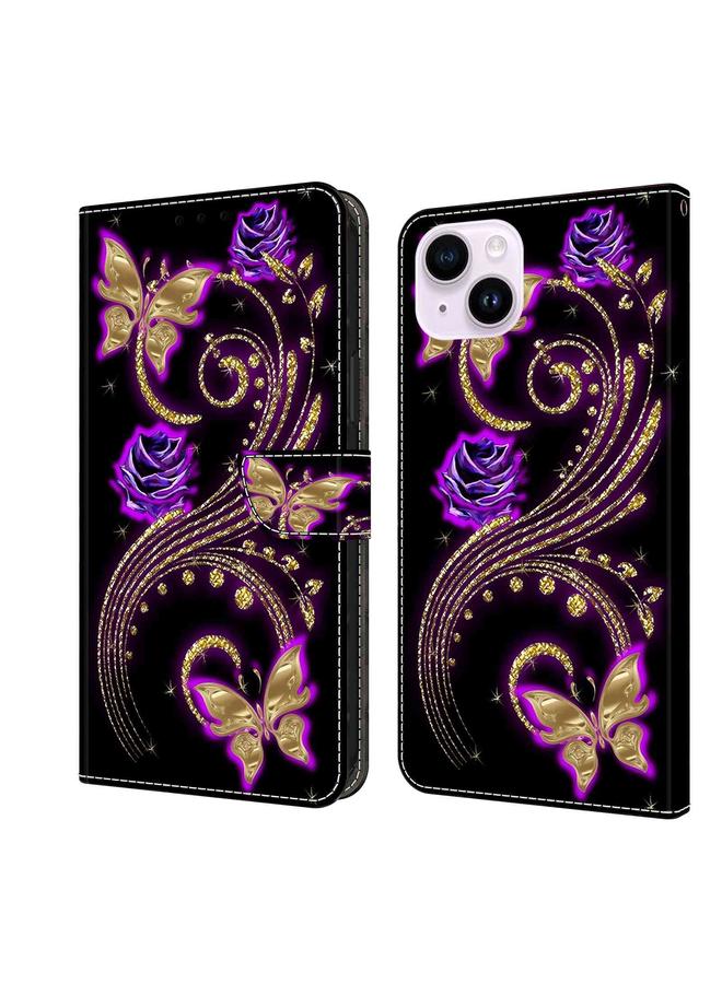 اس-توب جراب هاتف iPhone 14 Plus مصنوع من الجلد المقاوم للصدمات ثلاثي الأبعاد من الكريستال - Image 1