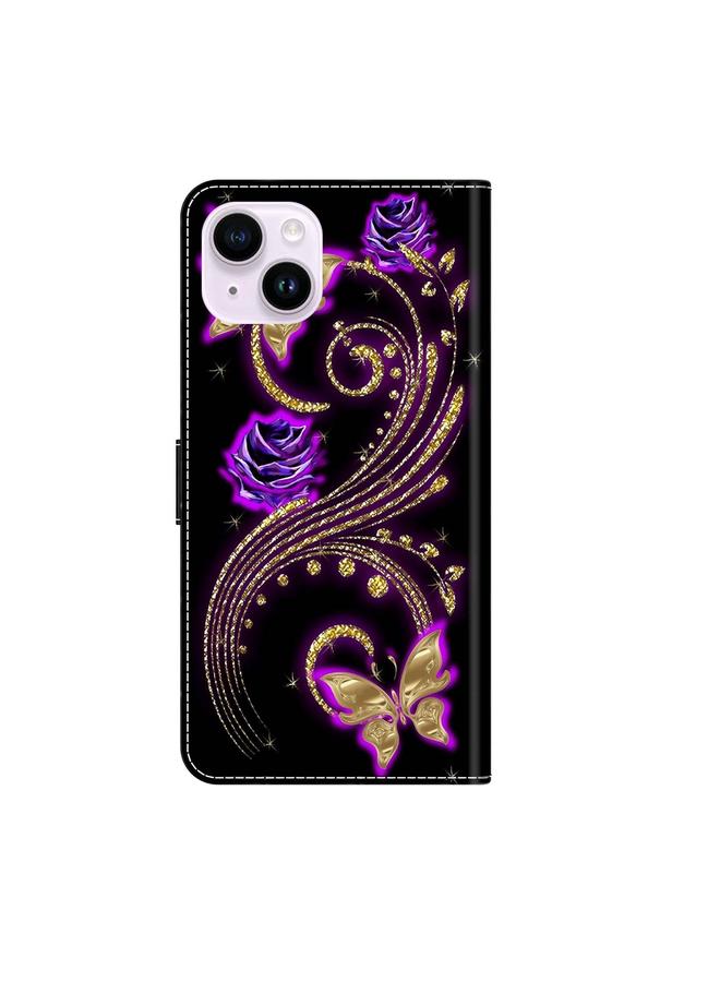 اس-توب جراب هاتف iPhone 14 Plus مصنوع من الجلد المقاوم للصدمات ثلاثي الأبعاد من الكريستال - Image 3